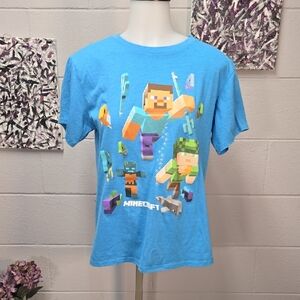 Kids Blue Minecraft T-Shirt